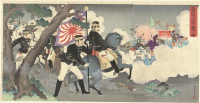 How Our Forces Defeated the Chinese Soldiers at Pyongyang by Adachi  Ginkō
