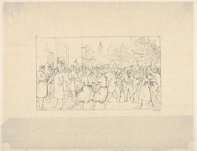 Election in Baltimore, November, 1862 from Confederate War Etchings by Adalbert John Volck