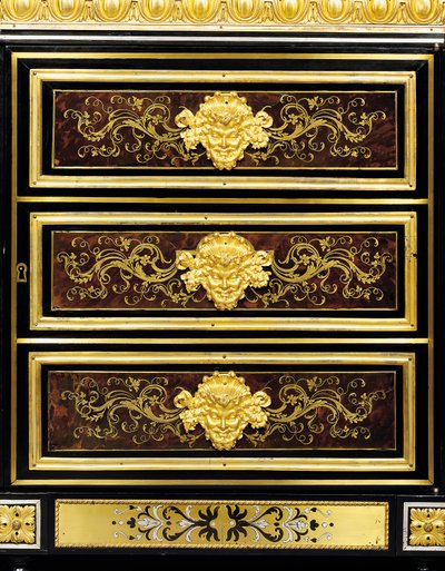 Detail of a Late Louis XVI Ormolu-Mounted Boulle Marquetry Side Cabinet (detail) by Adam (attr. to) Weisweiler