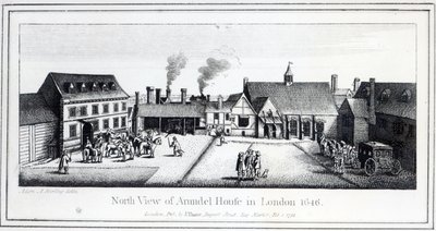 North View of Arundel House in London by Adam Alexius Bierling