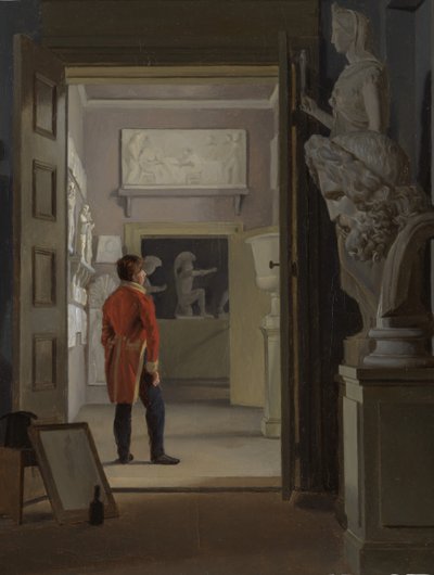 The Hall of Antiquities at Charlottenborg Palace, Copenhagen, 1830 by Adam August Müller