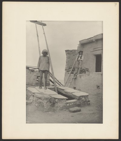 Old Man at Entrance to Kiva, Walpi by Adam Clark “A. C.” Vroman