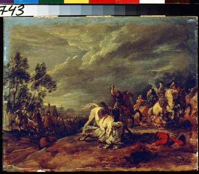 A Battle by Adam Frans van der Meulen