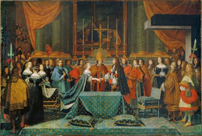Celebration of the Marriage of Louis XIV and Marie Therese of Austria by Adam Frans van der Meulen
