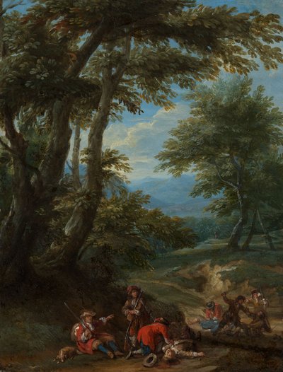 Landscape with Ambush by Adam Frans van der Meulen