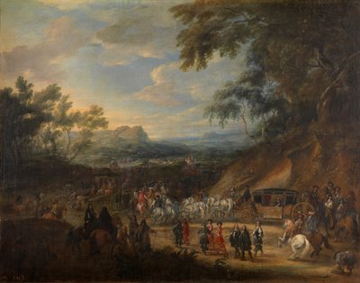 Luis de Benavides Carrillo, Marquis of Caracena and His Cortège by Adam Frans van der Meulen