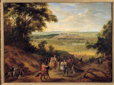 View of the Castle of Versailles, Taken from the Heights of Satory by Adam Frans van der Meulen