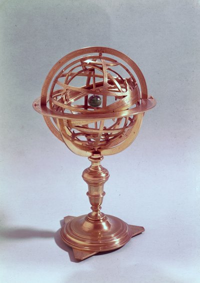 Armillary sphere made on the Ptolemaic system, Rome, 1648 by Adam Heroldt
