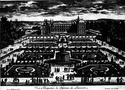 Château de la Rochefoucauld in Liancourt; Drawing by Perelle by Adam Perelle
