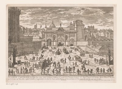 View of the Porte Saint-Antoine by Adam Perelle