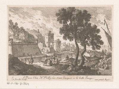 Harbor View with Two Trees (Coastal Landscapes) by Adam Perelle