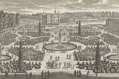 The Parterre of the Orangerie of Chantilly by Adam Perelle