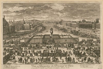 View of the Pont Neuf in Paris by Adam Perelle