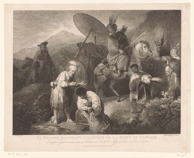 The Baptism of the Eunuch by Philip by Adam von Bartsch