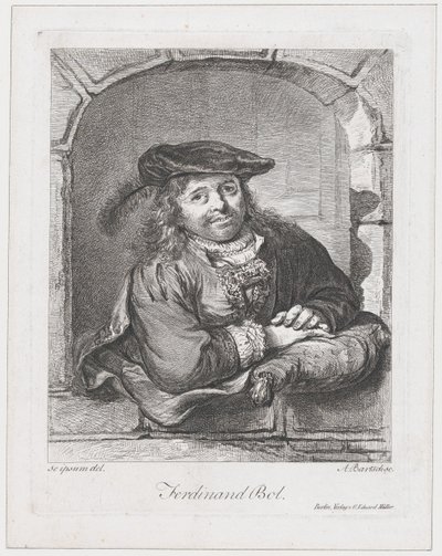 Portrait of Ferdinand Bol by Adam von Bartsch