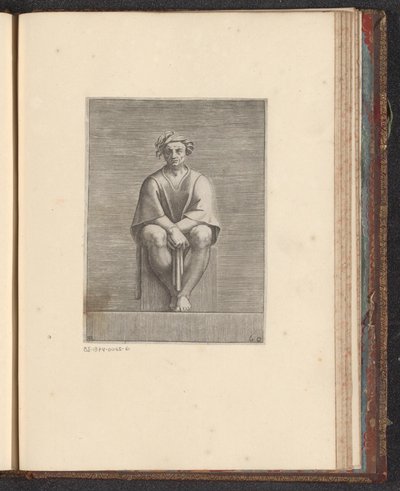 Seated Man by Adamo Scultori