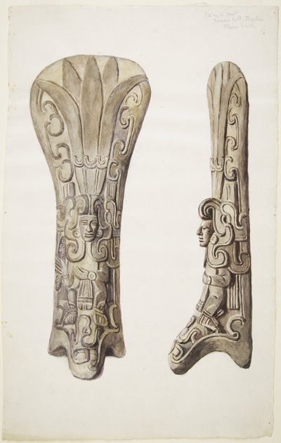 A Palma carved in lava by Adela Breton