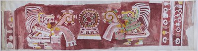 Copy of a Wall Painting from the Casa de Barrios at Teopancaxco, Teotihuacan, Mexico State by Adela Breton