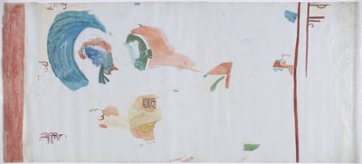 Copy of a wall painting from the small chamber Acanceh, Mexico by Adela Breton