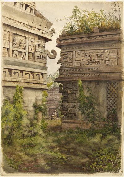 Scene from Chichen Itza, Mexico by Adela Breton