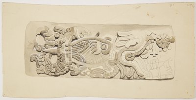 Stone relief from Mexico City, Mexico by Adela Breton