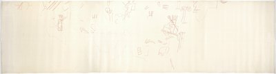 Tracing of a Wall Painting from East Wall, Upper Temple of the Jaguars Chichen Itza, Mexico by Adela Breton