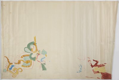 Tracing of a Wall Painting from the East Wall, Upper Temple of the Jaguars, Chichen Itza, Mexico by Adela Breton