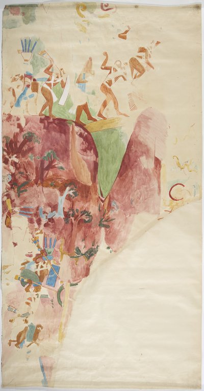 Tracing of a Wall Painting from the East Wall, Upper Temple of the Jaguars, Chichen Itza, Mexico by Adela Breton