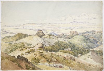 View from Cerro de Navajas, Hidalgo, Mexico by Adela Breton