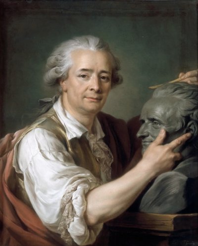 Augustin Pajou Sculpting a Bust of His Teacher Lemoyne the Younger by Adelaide Labille Guiard