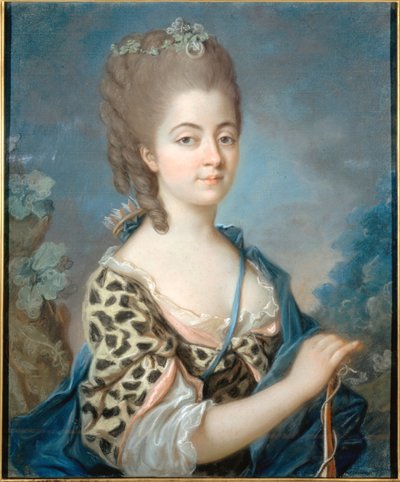 Portrait of Marie-Aurore de Saxe as Diana by Adelaide Labille Guiard
