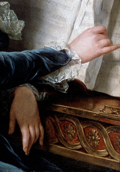 The Comtesse de Selve Making Music (detail) by Adelaide Labille Guiard