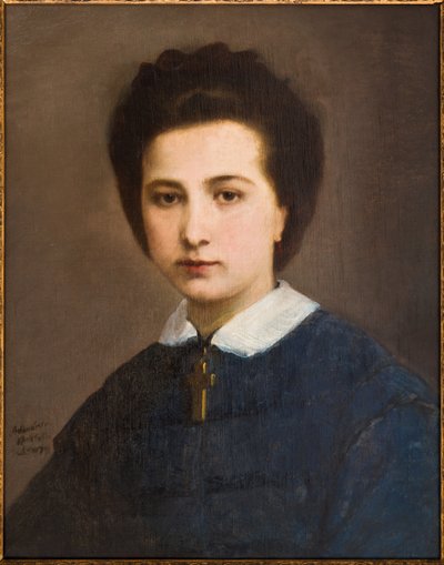 Portrait of Woman (Family Ghirelli) by Adeodato Malatesta or Malatesti