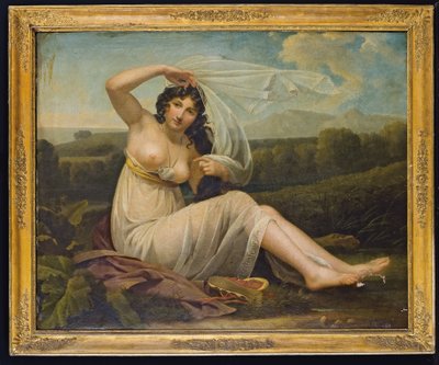 Young Woman Sitting in a Landscape by Adèle Varillat