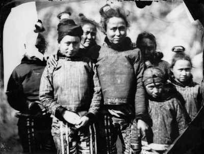 Group Portrait of Inuit Girls and Women by Admiral Edward Augustus Inglefield