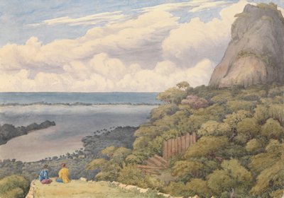 Bora Bora [Society Islands], from a Ruined Native Fort Above the Chief Village on the East Side of the Island, Septr 5th 1849 by Admiral Sir Edward Gennys Fanshawe