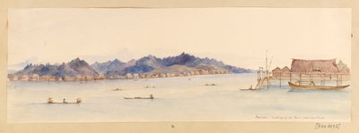 Borneo- Looking up the River from Our House from West Indies, North American and Borneo Scrapbook, c.1845 by Admiral Sir Edward Gennys Fanshawe