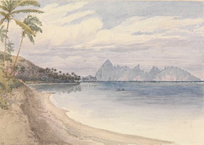Eimeo [Moorea] from near Papeiti [Tahiti, Society Islands], Aug 25th 1849 by Admiral Sir Edward Gennys Fanshawe