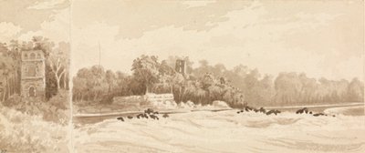 Ruined tower on the site of the old town of Panama, destroyed by Morgan the Buccaneer in 1670, March 1850 by Admiral Sir Edward Gennys Fanshawe