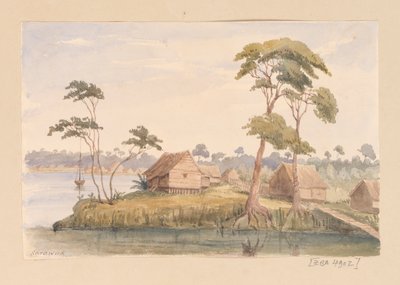 Sarawak from West Indies, North American and Borneo Scrapbook by Admiral Sir Edward Gennys Fanshawe