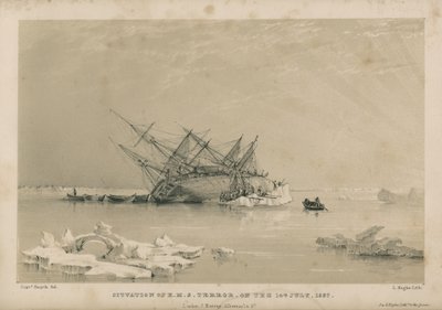 Situation of the H.M.S. Terror on the 14th July by Admiral William Henry Smyth
