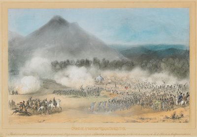 The Battle at the Choloki River, at the Border of Guria on June 4, 1854 by Adolf Charlemagne