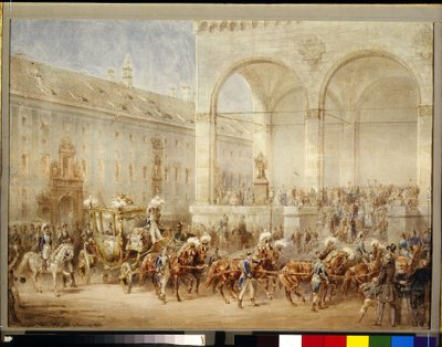 Departure Ceremony of Emperor Nicholas I by Adolf Jossifowitsch Charlemagne