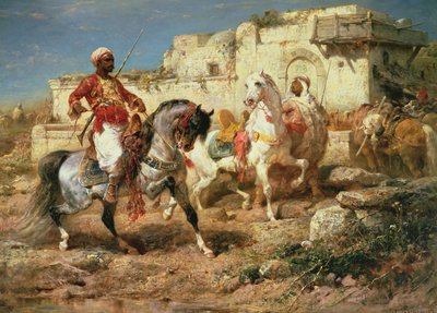 Arab Horsemen by Adolf Schreyer