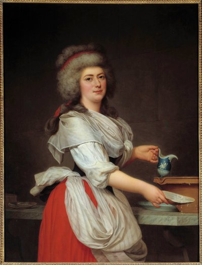 Portrait of Madame Aughie, Maid of the Queen of France Marie Antoinette by Adolf Ulrich Wertmuller