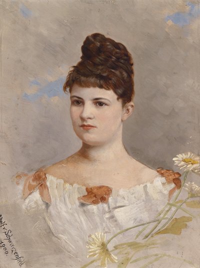 Portrait of Ottilie Schneitt von Schwarzenfeld by Adolf d. Ä. Schreitter von Schwarzenfeld