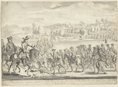Crossing of the Saxon Army over the Vistula on December 8, 1715 by Adolf van der Laan