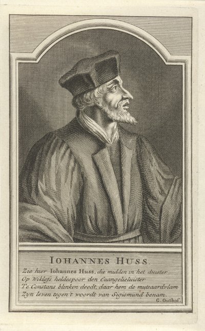 Portrait of John Hus, c. 1710 by Adolf van der Laan