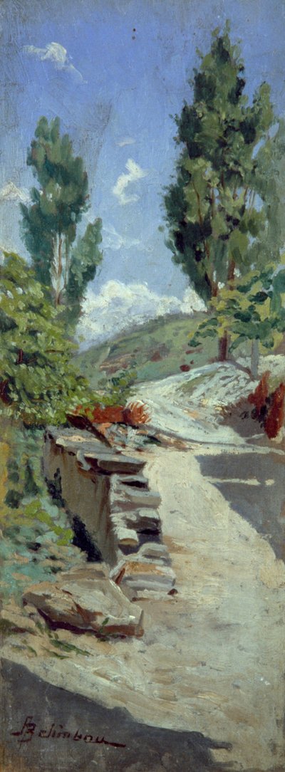 Road in hills by Adolfo Belimbau