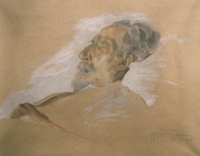 Giuseppe Verdi on his deathbed by Adolfo Hohenstein